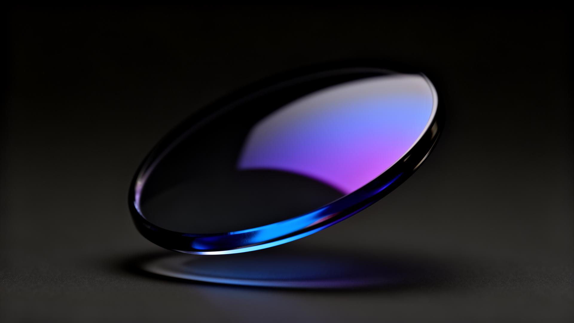 Vyzor lens with violet anti-blue-light coating